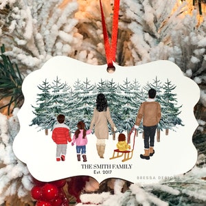 Personalized Family Ornament, Stocking Stuffer, Christmas Gift for Family, Family Ornament, Custom Christmas Gift, New Family, Keepsake