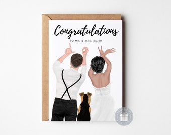 Carte de mariage personnalisée, Carte de voeux personnalisable, Cadeau de mariage personnalisé, Carte de voeux de mariage, Cadeau nuptiale de douche, Souvenir, PC003