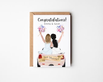 Personalized Wedding Card, LGBT, Customized Wedding Card, Mrs & Mrs Wedding Card, Card for Brides