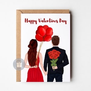 Carte de Saint-Valentin personnalisée, carte de voeux amour, cadeau personnalisé, carte pour lui, cadeau d'anniversaire personnalisé, carte de Saint-Valentin pour elle, PC004