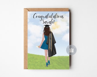 Personalized Graduation Card, Graduation Card, Gift for Graduate, Congratulations Card, Graduation Card, Gift for Her, Custom Card,