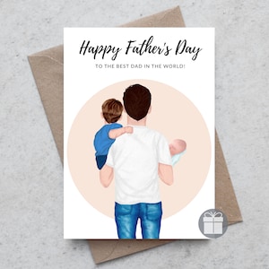 Carte de voeux personnalisée pour la fête des pères, cartes pour enfants pour la fête des pères, carte pour papa, cadeau pour papa, cadeau pour la fête des pères, cadeau d'un enfant