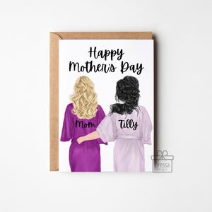 Carte personnalisée pour la fête des mères, carte d'anniversaire pour maman, cadeau personnalisé pour la fête des mères, cadeau personnalisé pour la fête des mères, cadeau d'une fille ou d'une maman