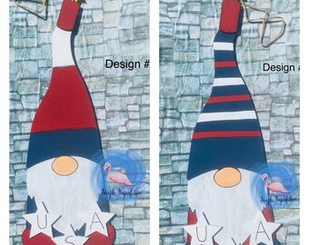 Patriotic Gnome Door Hanger | Independence Day Door Hanger | 4th Of July | Door Decor | Decoration | Decor | Door Sign | Gnome | Patriotic |