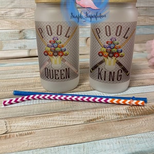 Billiards | Pool | Billiards Player | Pool Player | Gift | Glass | Pool Queen Glass | Billiards Glass | Gift For Her |