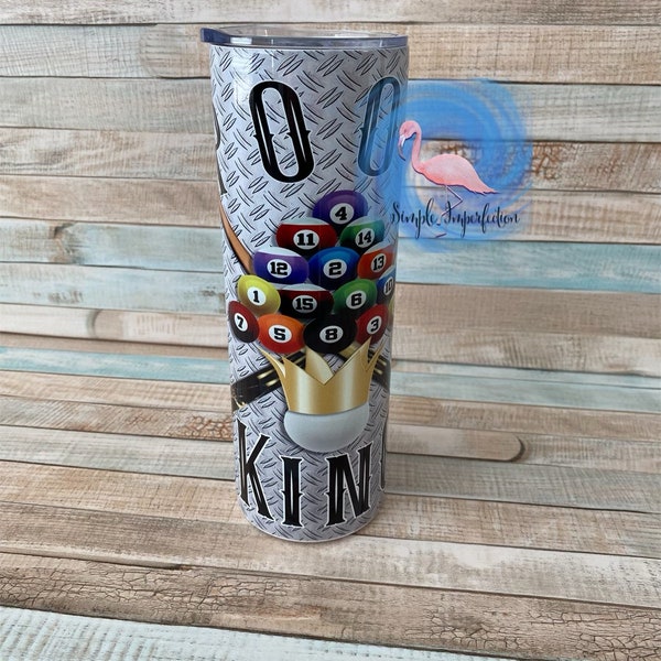 Pool King | 20oz Tumbler | Gift | APA | Pool Player | Billiards | Billiards Player |