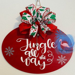 Christmas Door Hanger | Christmas | Door | Decor | Decoration | Jingle | Seasonal | Outdoor | Indoor | Handmade | Front Door | Patio |