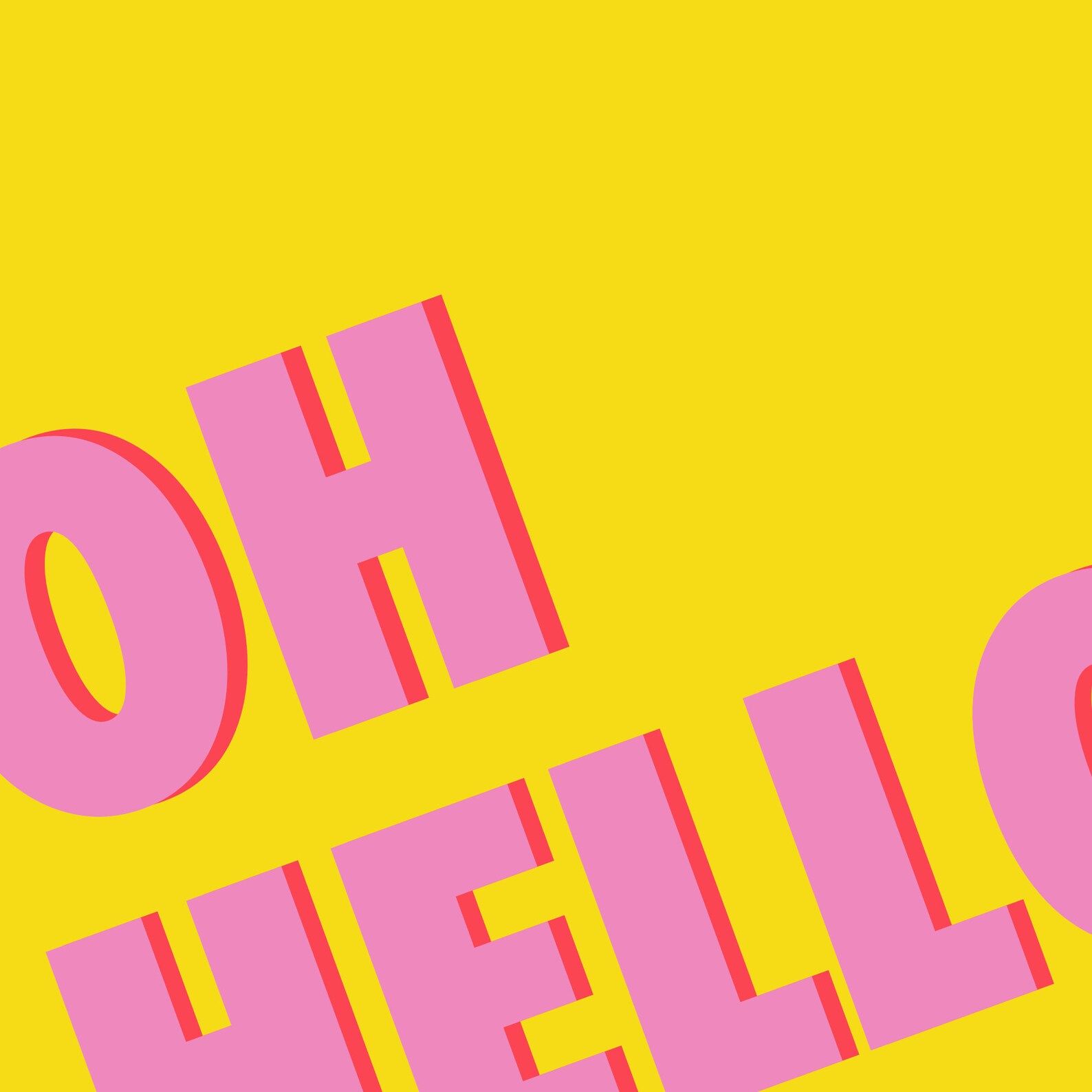 Oh Hello Art Print yellow/pink Home Decor Wall Art | Etsy