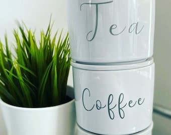 stackable tea coffee and sugar storage jars