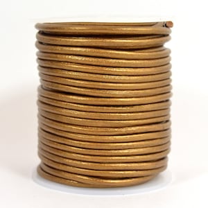 3mm Indian Leather - Metallic Copper - 3MR- 227 - Choose Your Length