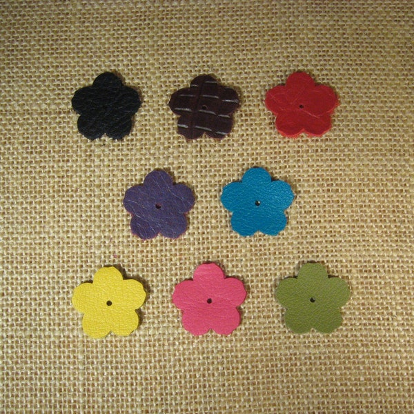 Leather Flowers - Precut - 1 Inch Diameter - Choose Your Quantity