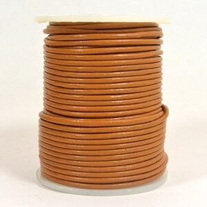 2mm Round Indian Leather - Toffee - L2 - 150