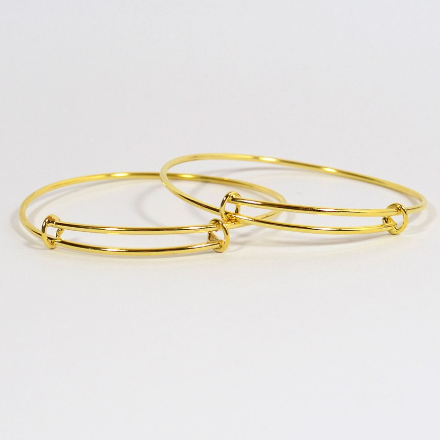 Gold Plated Adjustable Bangle Bracelets - Choose Your Quantity - Etsy