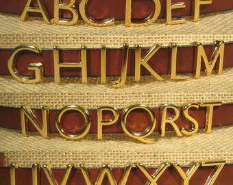 Letters for 10mm Flat Leather - Gold Plated