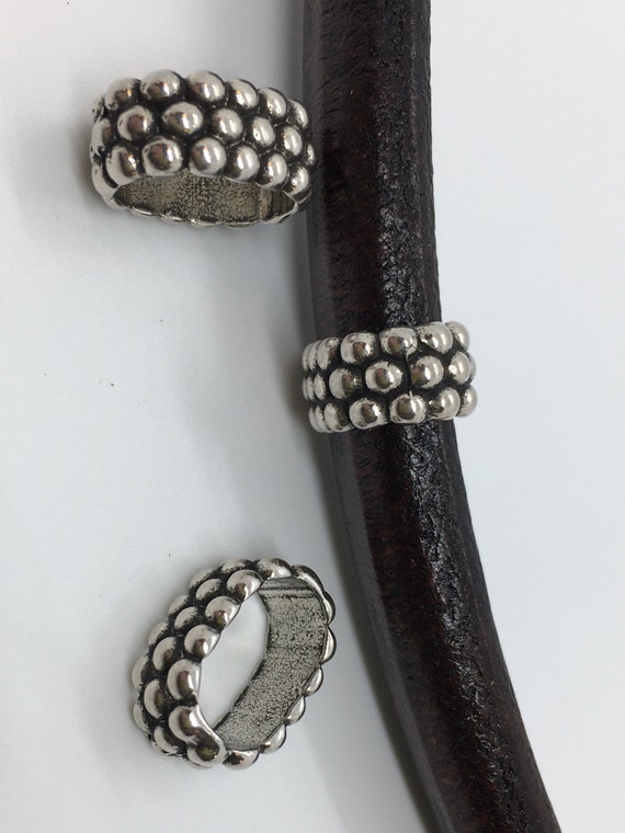Regaliz Triple Dot Ring Spacers Antique Silver SP106 