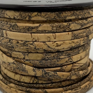 5mm Flat Portuguese Cork - Marbled - CK5-MAR2 - Choose Your Length