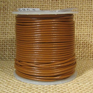 1mm Round Indian Leather - Caramel Brown - L1 - 149