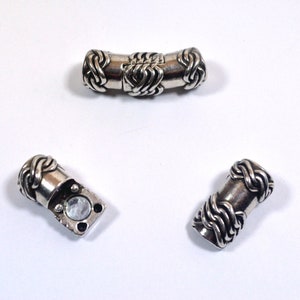 Ornate Celtic Magnetic Clasps for 5mm Round Leather - Antique Silver - 5R-CL25-AS - Choose Your Quantity