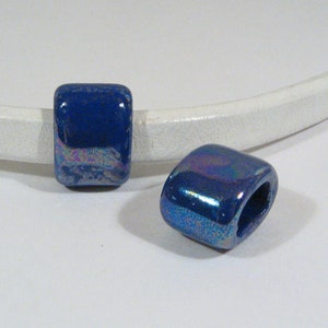 Perles en céramique bleu royal Regaliz 15 mm - CR15-4