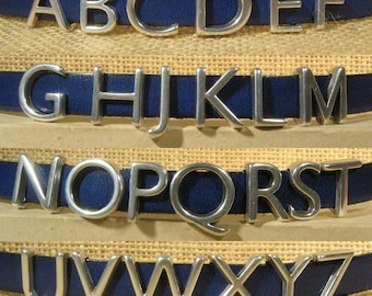 Letters for 10mm Flat Leather - Antique Silver