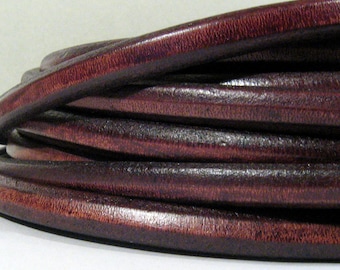 Regaliz Licorice Leather - Distressed Brown - R1 - Choose Your Length