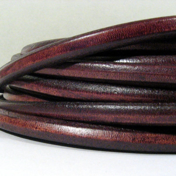 Regaliz Licorice Leather - Distressed Brown - R1 - Choose Your Length