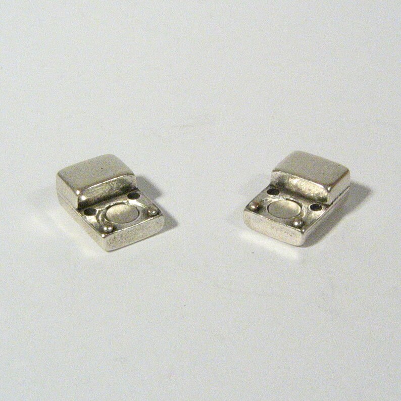 Smooth Rectangle Clasps for 5mm Flat Leather Etsy