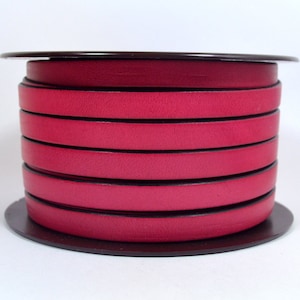 Cuero Plano 10 mm - Fucsia - L10F-7 - Elige tu Largo