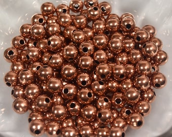 7mm Round Beads - Solid Copper - Choose Your Quantity