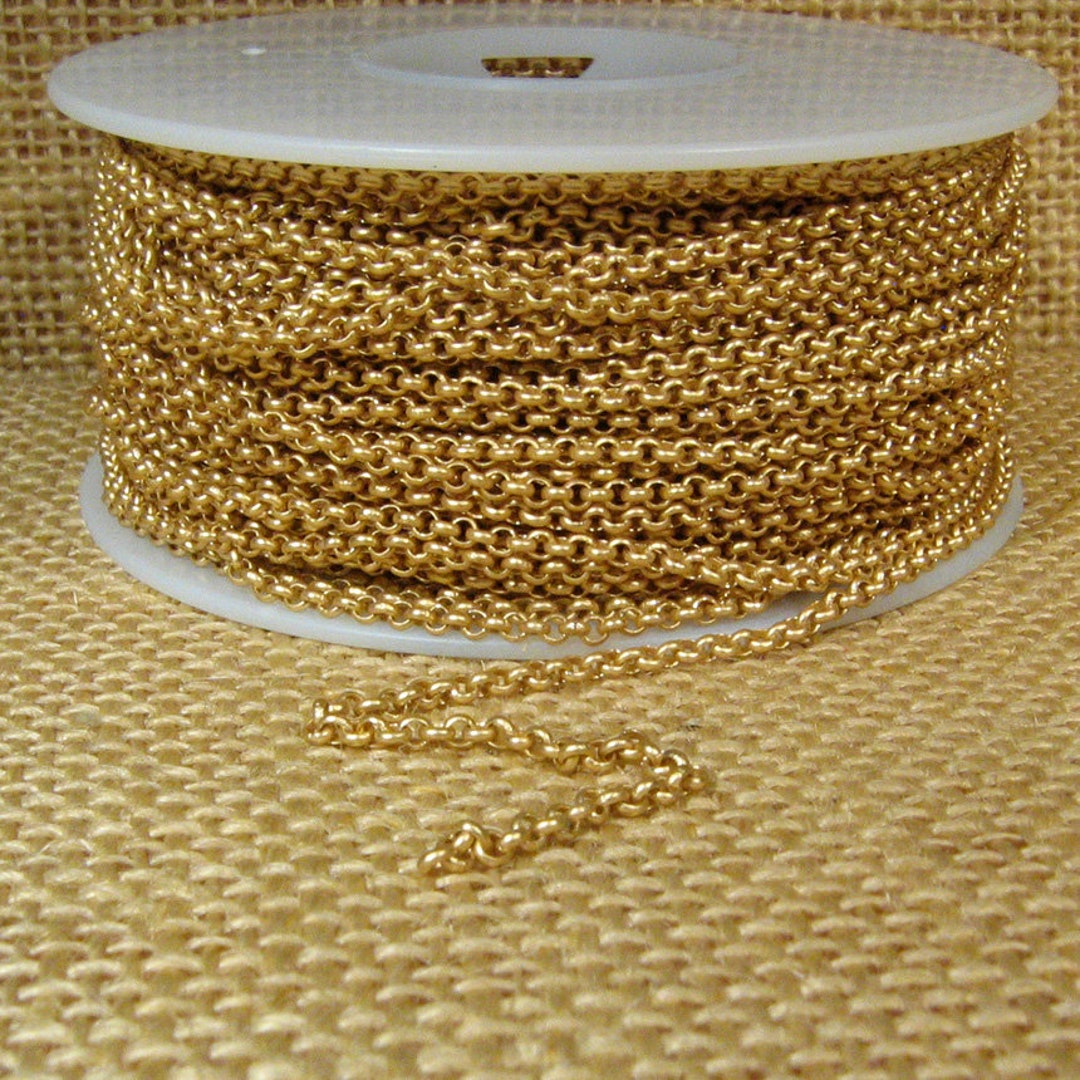 2mm Rolo Chain - Matte Gold - CH48 - Choose Your Length - Etsy