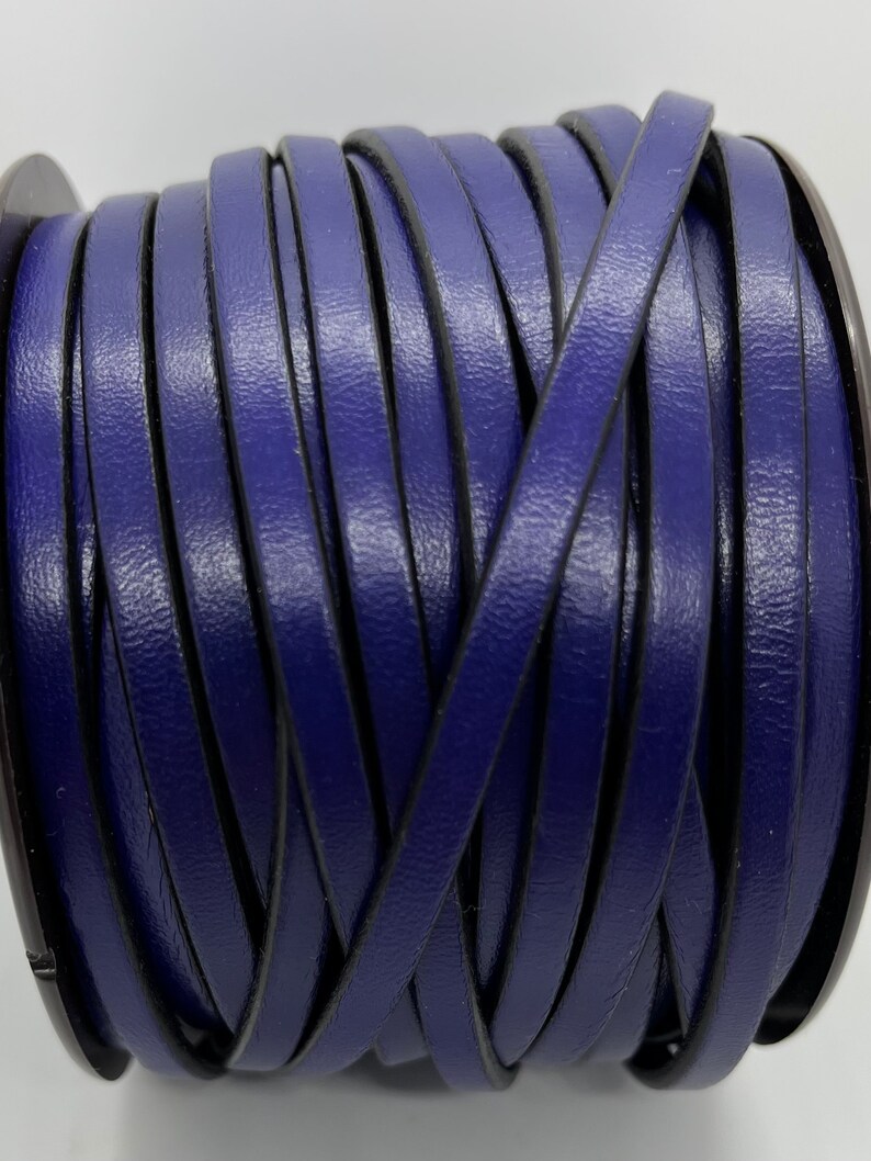 5mm Flat Leather - Indigo - L5F-60- Choose Your Length