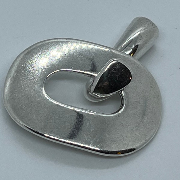 Oval Hook Clasp for 10mm Flat Leather - Antique Silver - Choose Your Quantity