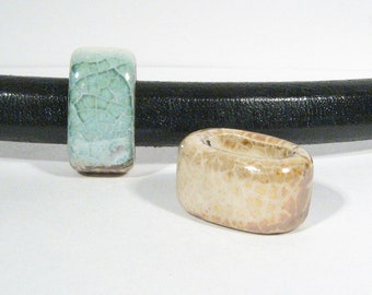 Cuentas de cerámica Regaliz de 10 mm color verde mar y marrón - CR10-12 - Elija su cantidad