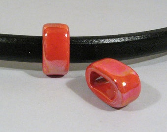 Cuentas de cerámica Regaliz rojas de 10 mm - CR10-3 - Elija su cantidad