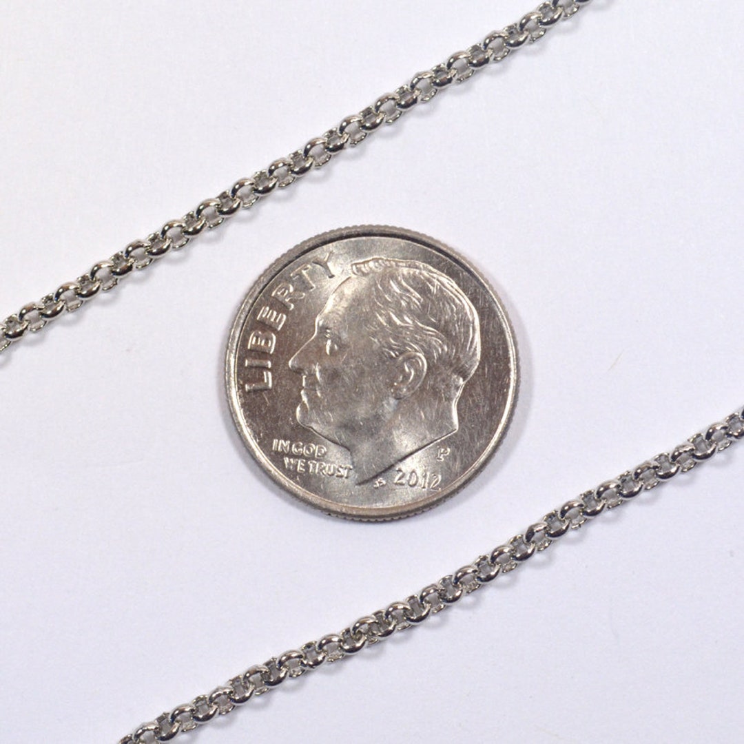 2mm Rolo Chain - Rhodium - CH48 - Choose Your Length - Etsy