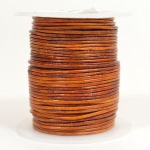 1mm Round Indian Leather - Natural Light Brown - L1 - DC7