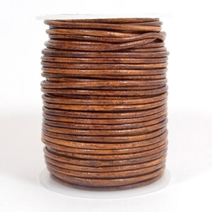 2mm Round Indian Leather - Tan - L2 - 103
