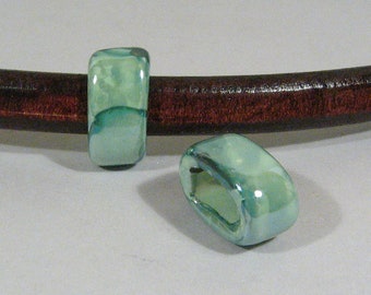 Cuentas de cerámica Regaliz de 10 mm color verde azulado-lima - CR10-15 - Elija su cantidad