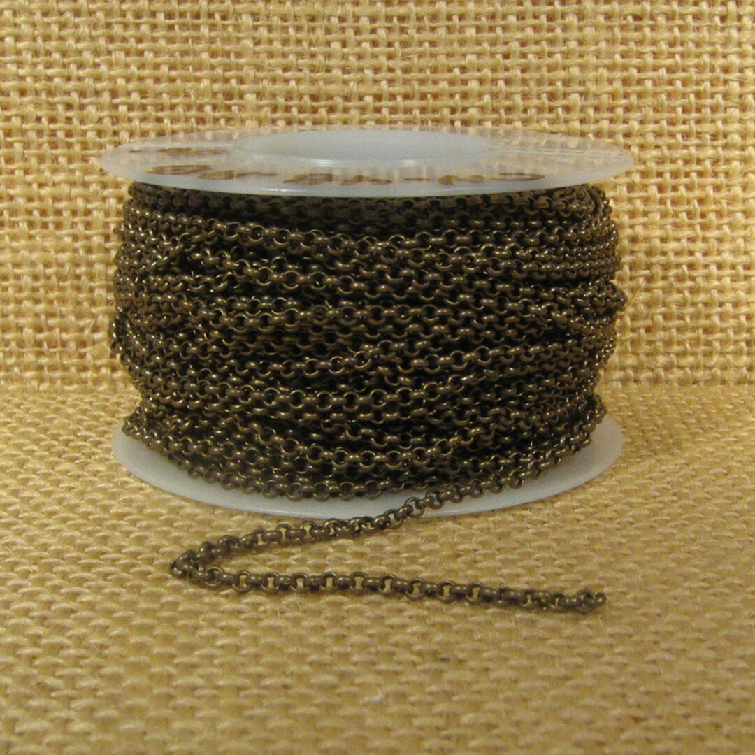 2mm Rolo Chain - Antique Brass - CH48 - Choose Your Length - Etsy
