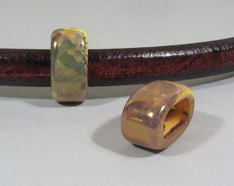 Cuentas de cerámica Regaliz de 10 mm en amarillo, naranja y verde - CR10-10 - Elija su cantidad