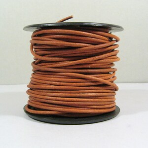 2mm Round Indian Leather - Light Brown Natural - L2 - 409