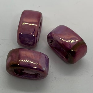 Mauve-Lilac Regaliz 10mm Ceramic Beads - CR10-8 - Choose Your Quantity