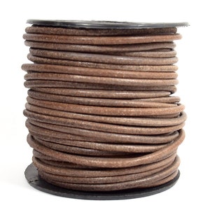 3mm Indian Leather - Natural Brown - 3MR- 424 - Choose Your Length