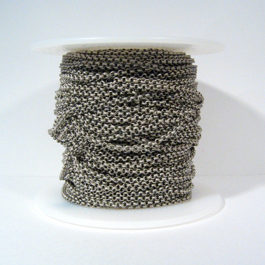 2mm Rolo Chain - Antique Silver - CH48 - Choose Your Length - Etsy