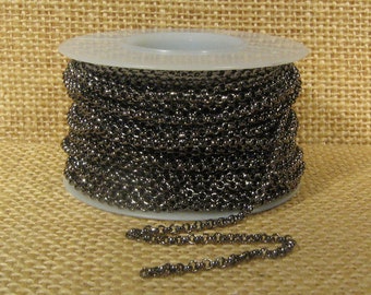 2.0mm Rolo Chain - Midnight Black - CH48-MB - Choose Your Length - Etsy