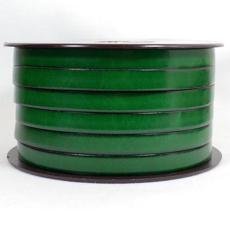 Bright Green 10mm Flat Leather Choose Your Length L10F-33