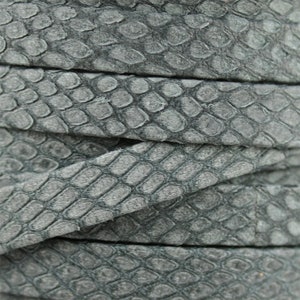 10mm Flat Savannah Leather - Slate - 10MF-SAV9 -  Choose Your Length