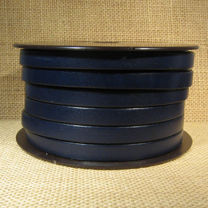 10mm Flat Leather - Navy - L10F-18 - Choose Your Length - Etsy
