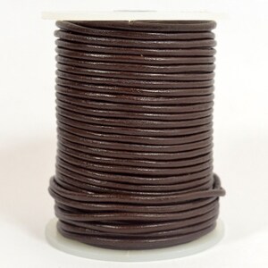 2mm Round Indian Leather - Dark Brown - L2 - 154