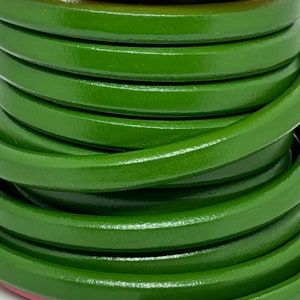 Regaliz Licorice Leather - Grass Green - Choose Your Length